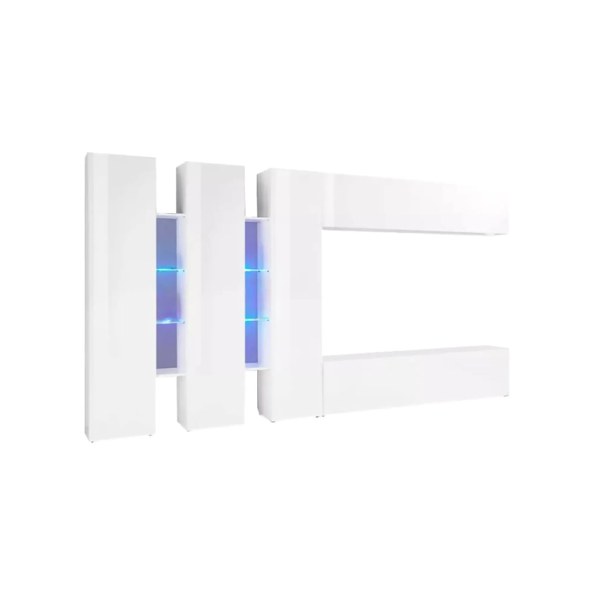 Parete attrezzata Carretto, cm 340x30h180,<Dmora Hot