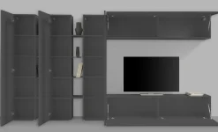 Parete attrezzata Carretto, cm 340x30h180,<Dmora Clearance