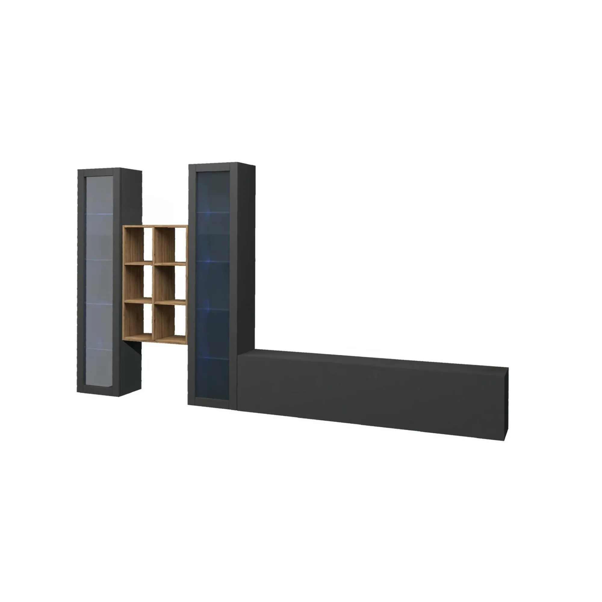 Parete attrezzata Dcorrei, cm 320x30h180,<Dmora Best Sale