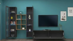 Parete attrezzata Dcorrei, cm 320x30h180,<Dmora Best Sale