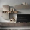 Parete attrezzata Dcost, 276x30 h210 cm, Bronzo e Grigio<Dmora Best