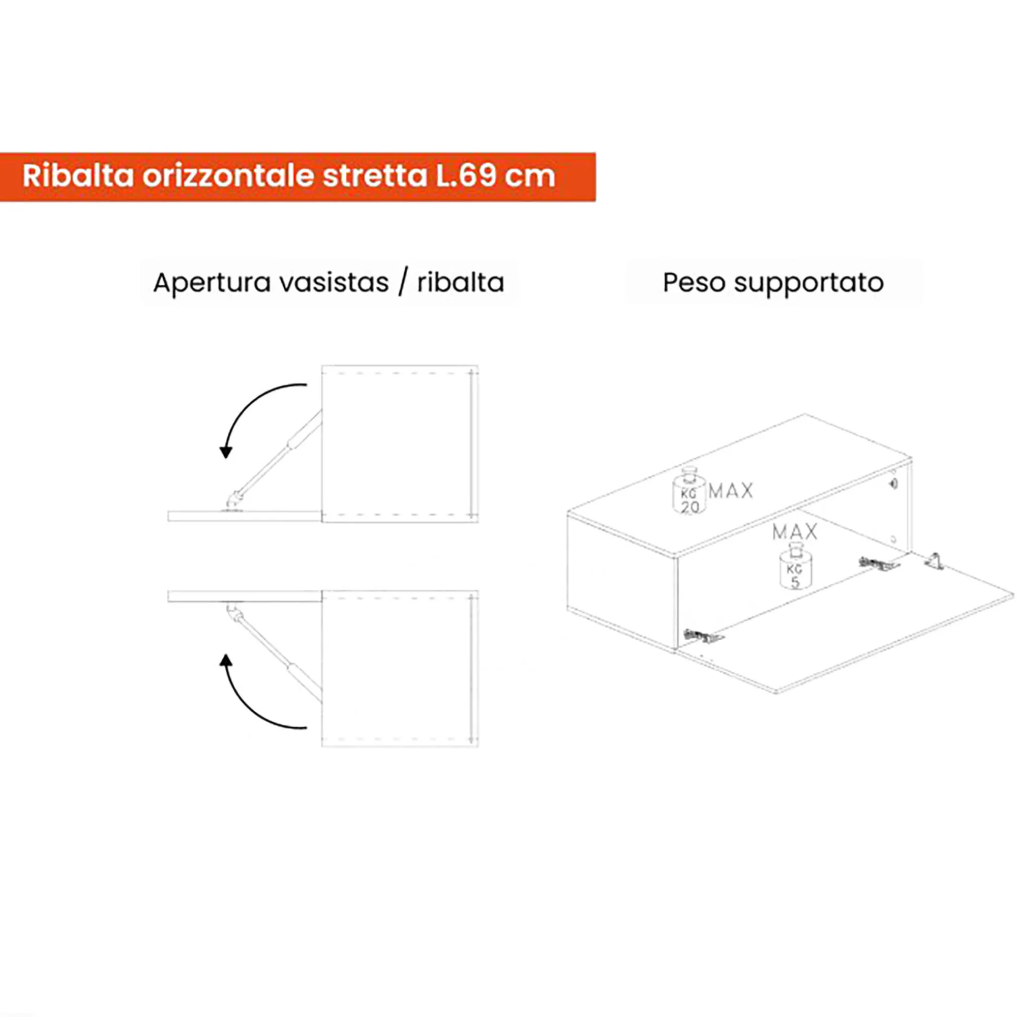 Parete attrezzata Dwalukiewic, 276x40 h190 cm, Bronzo e Grigio<Dmora Fashion