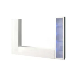 Parete attrezzata Felicina, cm 260x30h180,<Dmora Best Sale