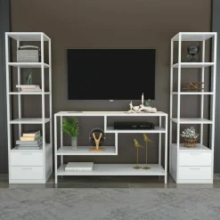 Parete attrezzata Felion, 198x39h160 cm,<Dmora New