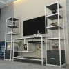 Parete attrezzata Felion, 198x39h160 cm, Bianco e Antracite<Dmora Outlet