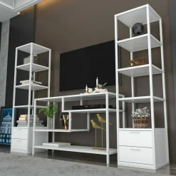 Parete attrezzata Felion, 198x39h160 cm,<Dmora New