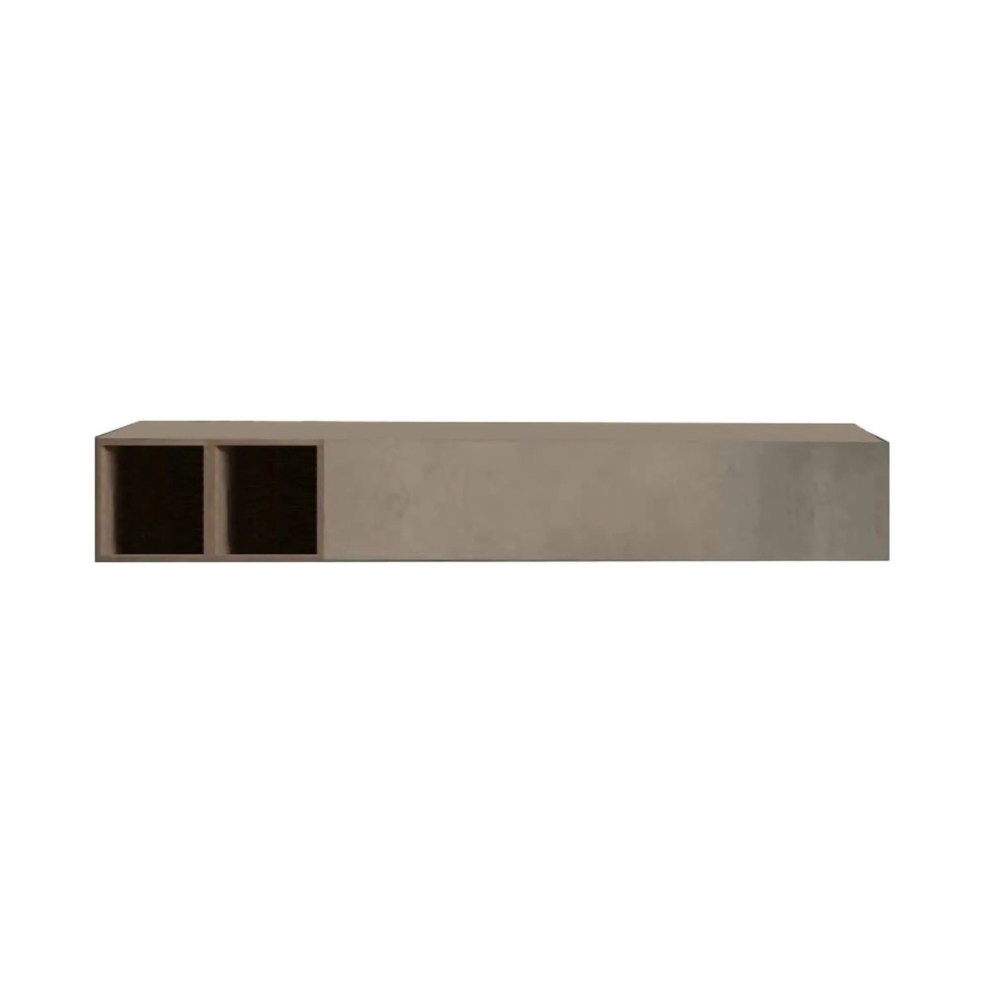 Parete attrezzata Koguma, 194x30 h29 cm, Noce e Grigio<Dmora Clearance