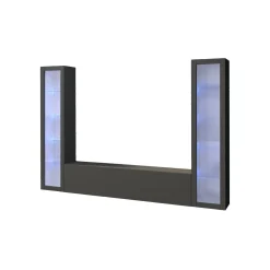 Parete attrezzata Leda, cm 260x30h180,<Dmora Hot