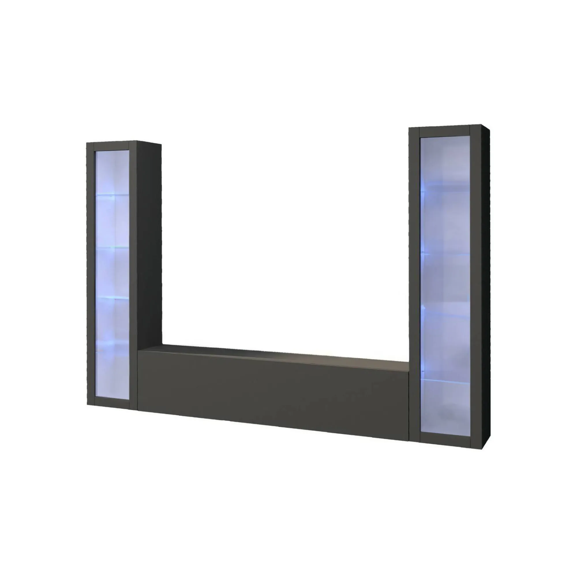 Parete attrezzata Leda, cm 260x30h180,<Dmora Hot