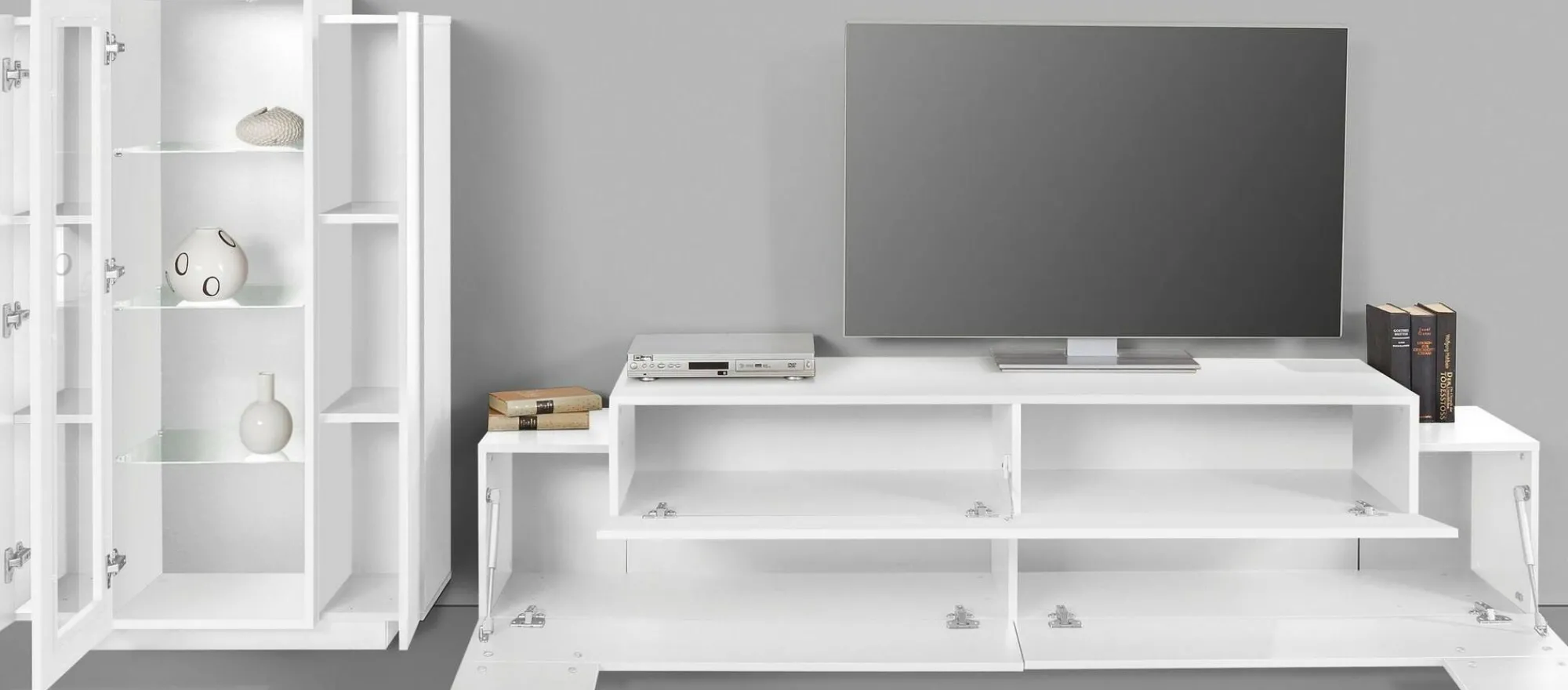Parete attrezzata Maja, cm 280x45h120,<Dmora Flash Sale