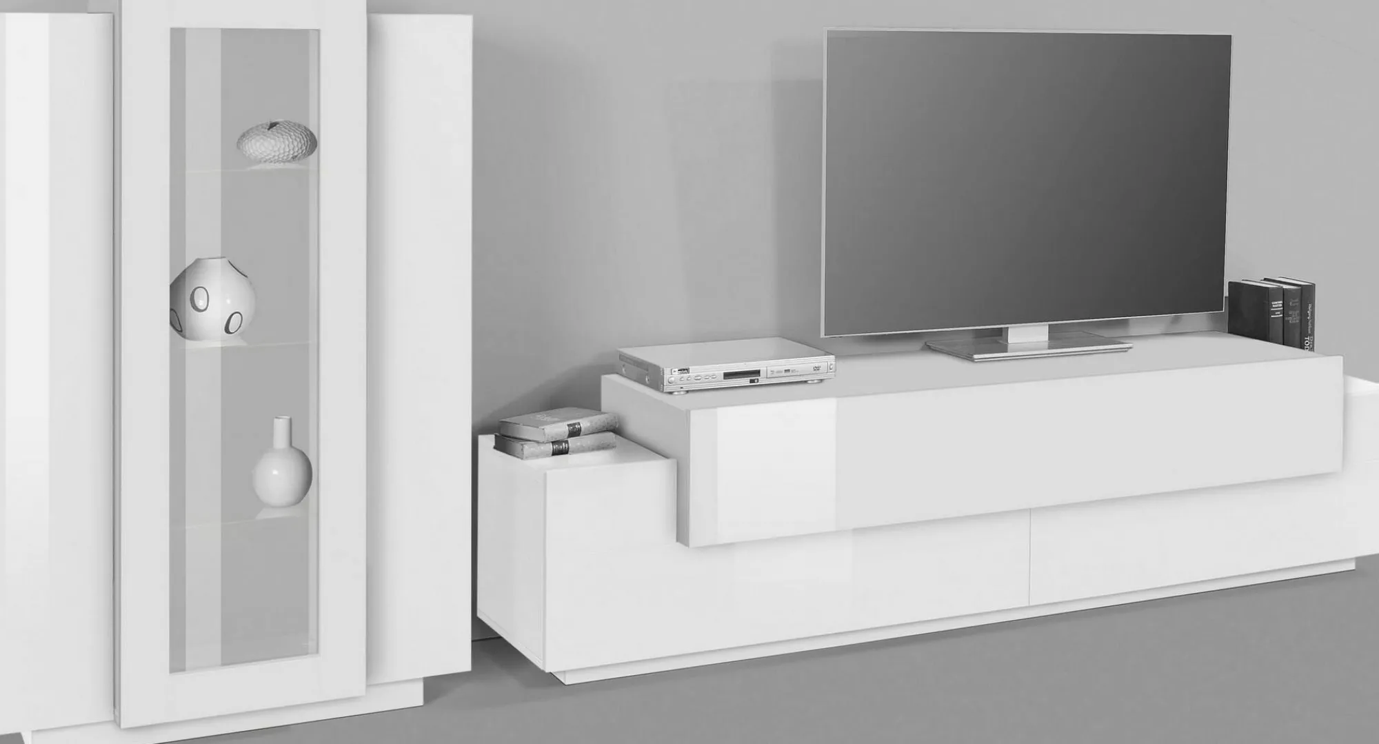 Parete attrezzata Maja, cm 280x45h120,<Dmora Flash Sale