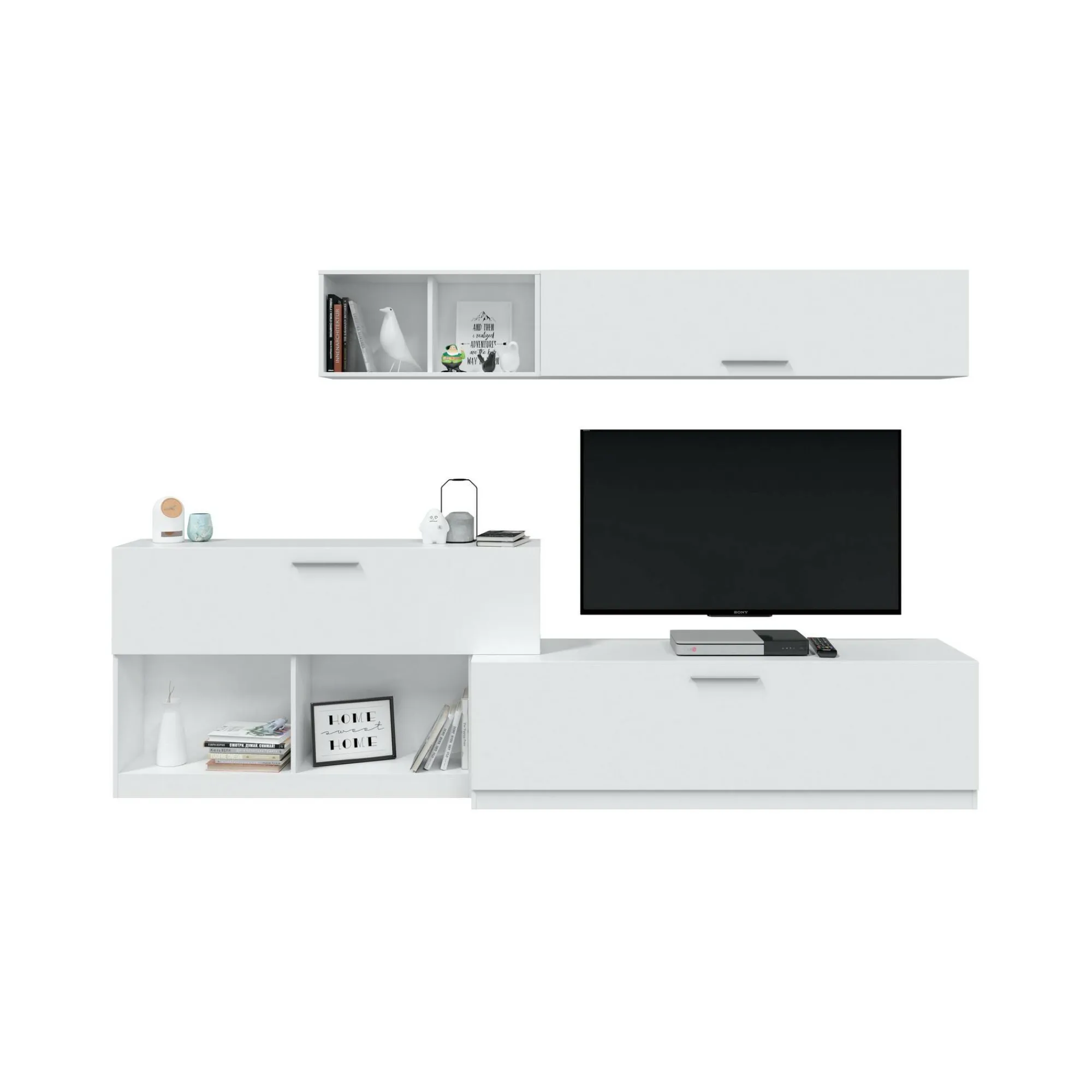Parete attrezzata Vobarno, 260x41h222 cm,<Dmora Clearance