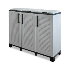 Pattumiera Apix, 102x37h90 cm, Grigio chiaro e Nero<Dmora Discount