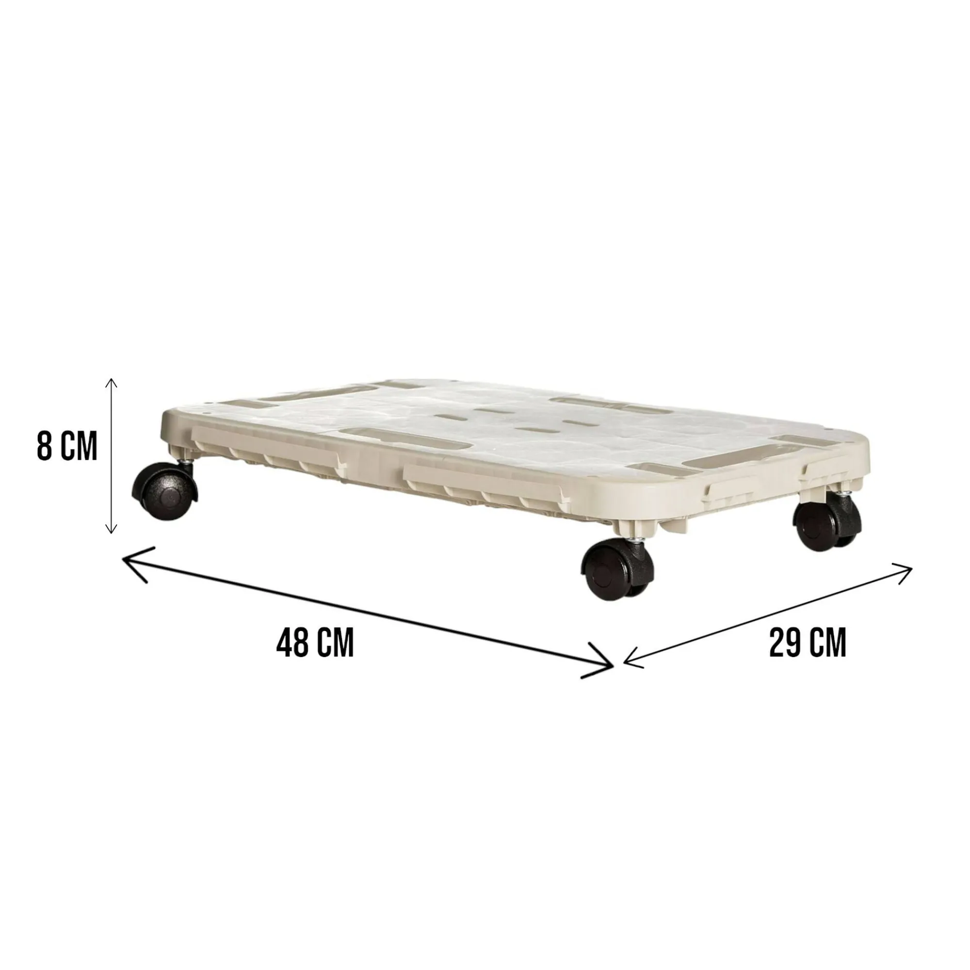 Pedana con ruote Tbilisi, 48x29h8 cm,<Dmora Outlet
