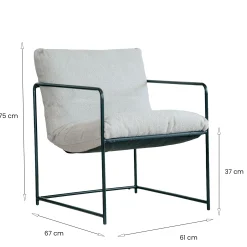 Poltrona Appare, 61x67h75 cm,<Dmora Best Sale