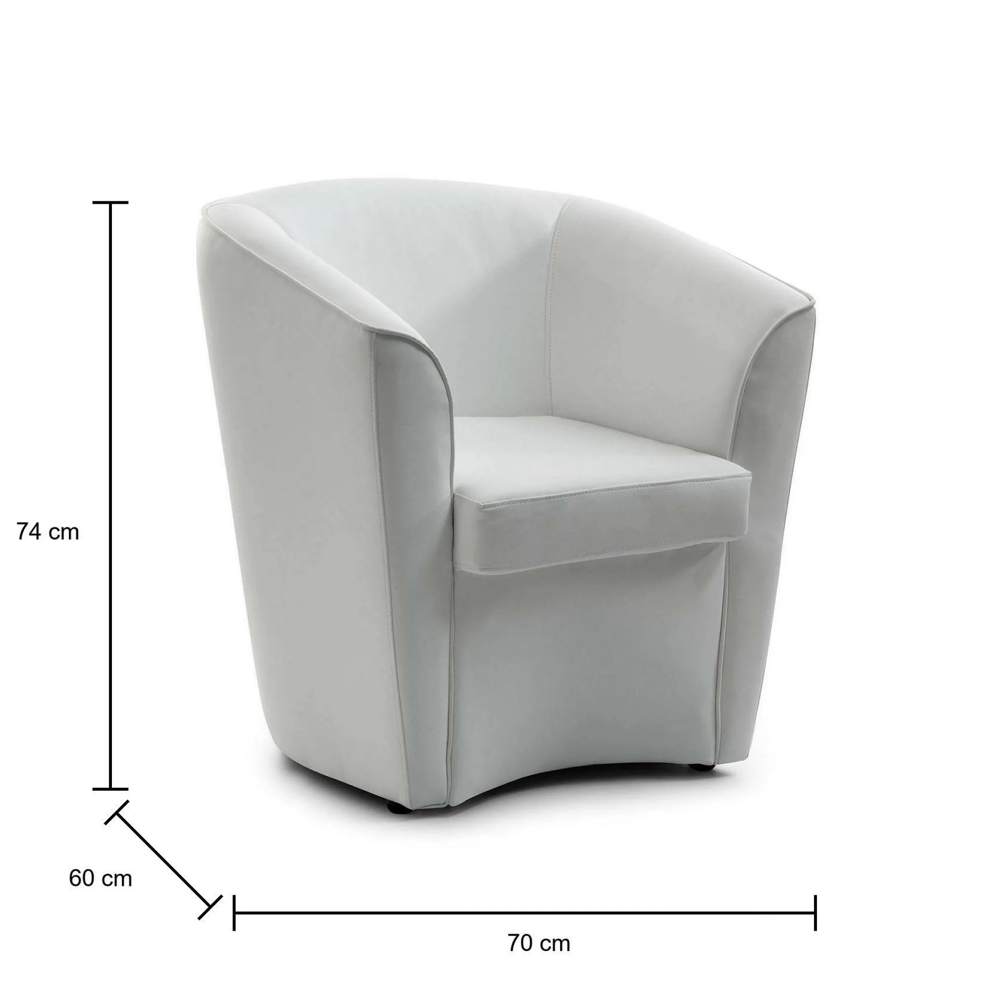 Poltrona Artello, Cm 70x60h74,<Dmora Clearance