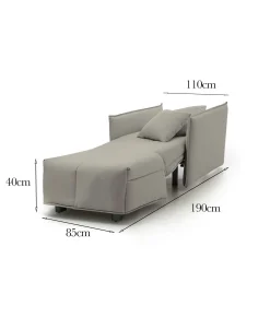 Poltrona Atlantis, Cm 110x90h85,<Dmora Fashion