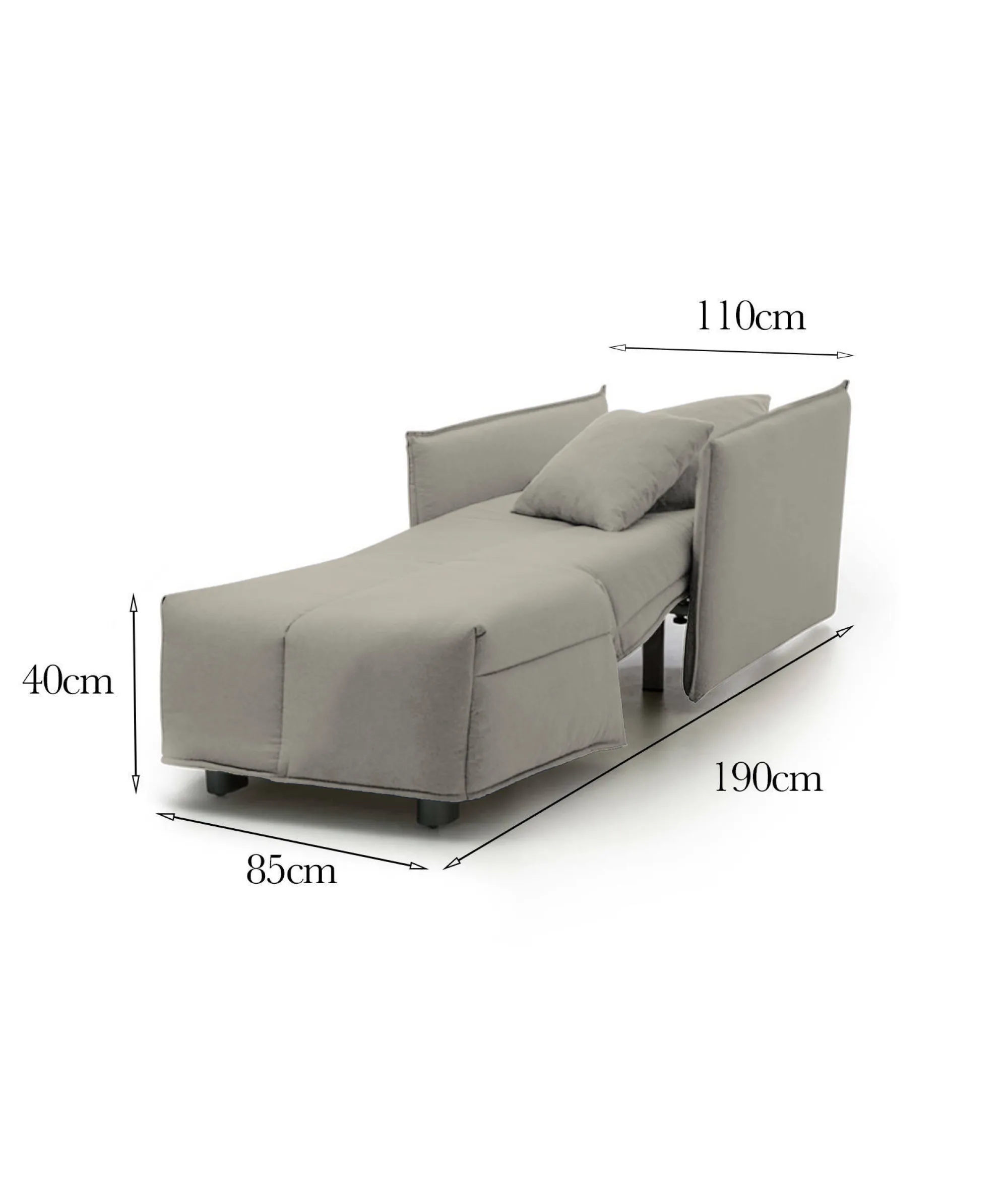 Poltrona Atlantis, Cm 110x90h85,<Dmora Fashion