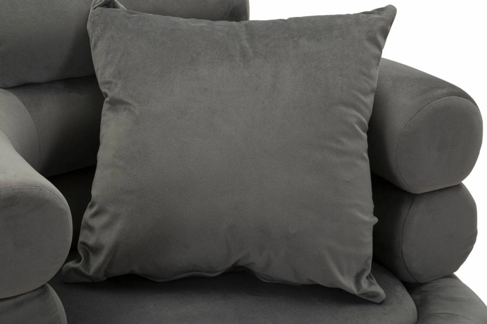 Poltrona Castagna, 78x68 h85 cm, Grigio e Argento<Dmora Best