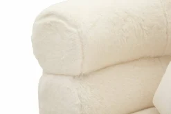 Poltrona Castagna, 78x68 h85 cm, Bianco e Oro<Dmora Cheap