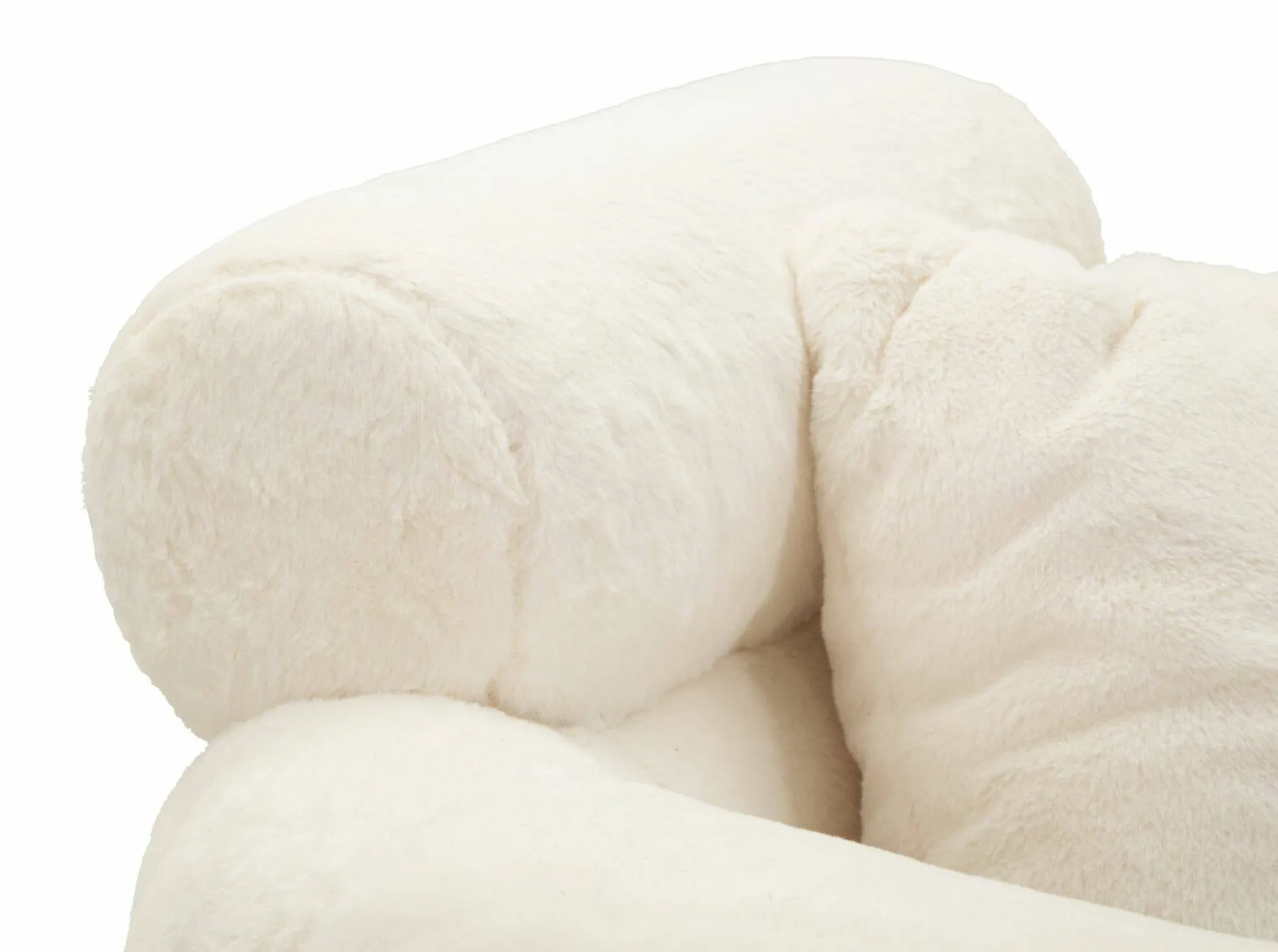 Poltrona Castagna, 78x68 h85 cm, Bianco e Oro<Dmora Cheap