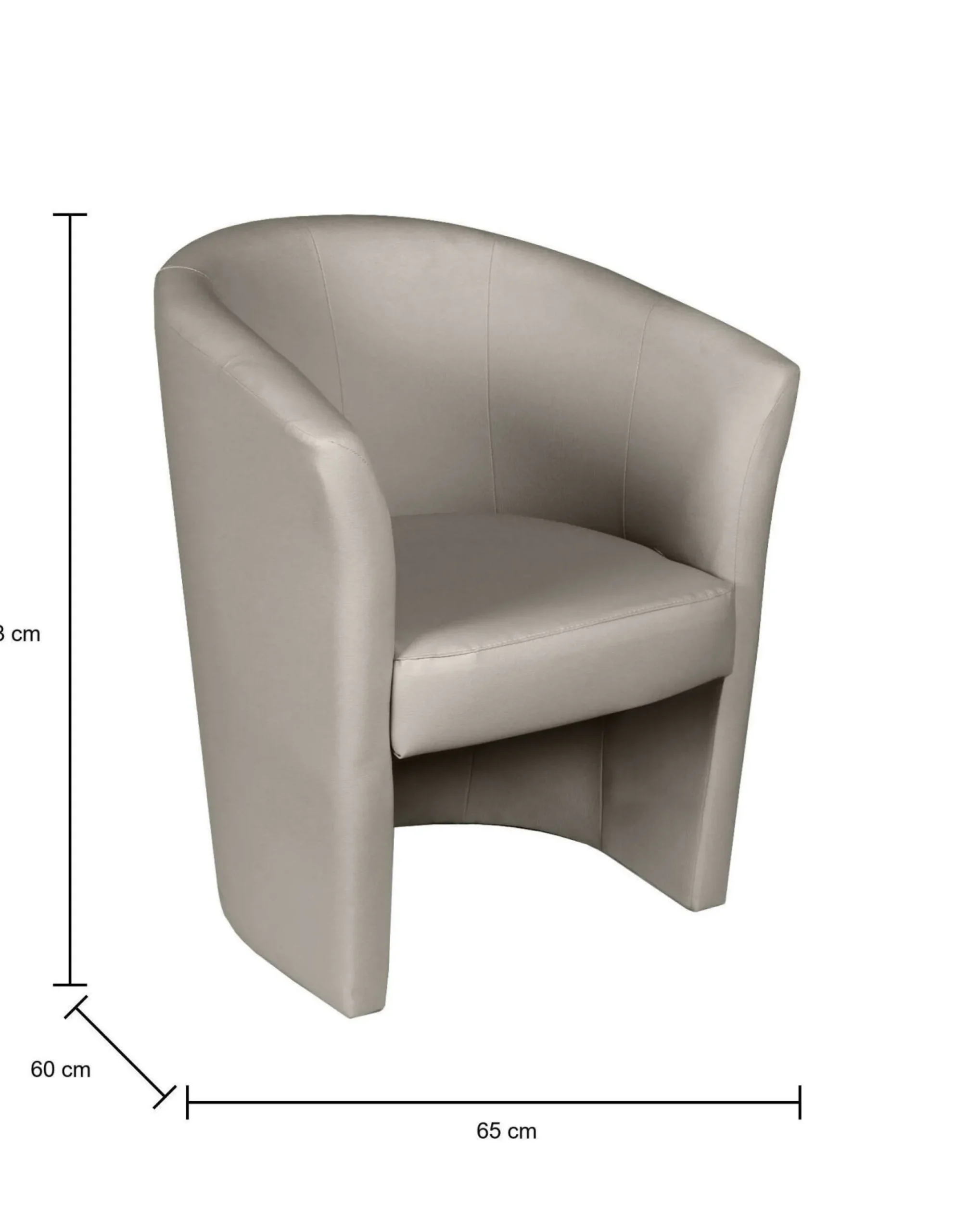 Poltrona Dpanett, 64x63h76 cm,<Dmora Flash Sale