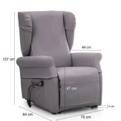 Poltrona Dromanzin, 75x84 h107 cm,<Dmora Sale