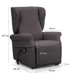 Poltrona Dromanzin, 75x84 h107 cm,<Dmora Cheap