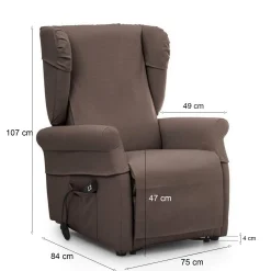 Poltrona Dromanzin, 75x84 h107 cm,<Dmora Clearance