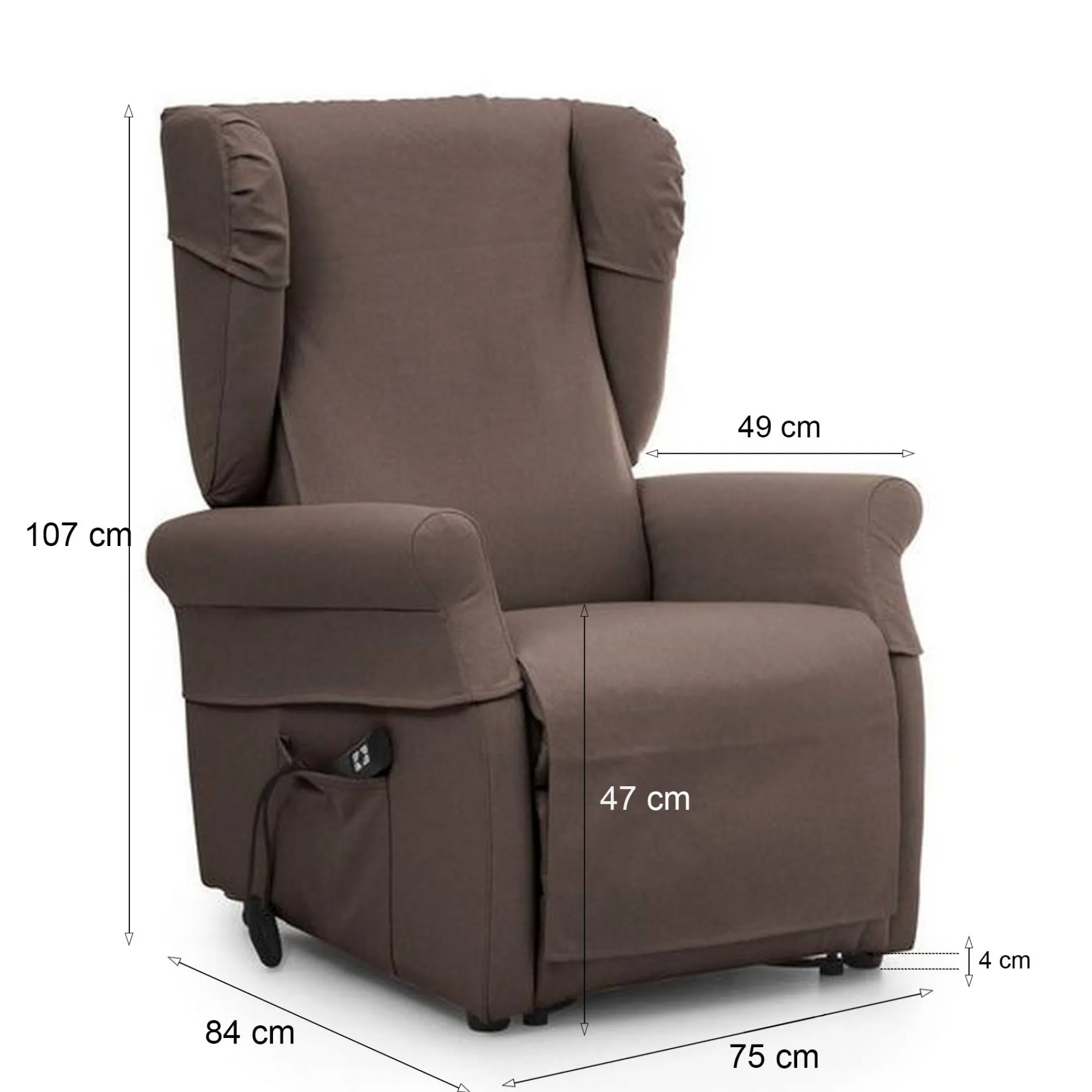 Poltrona Dromanzin, 75x84 h107 cm,<Dmora Clearance