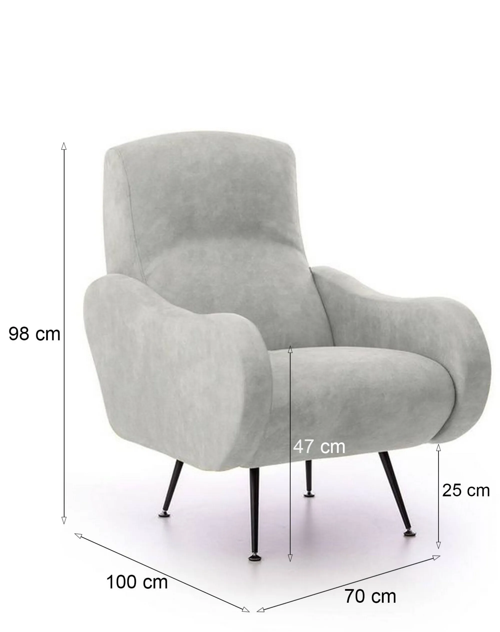 Poltrona Dromondin, 70x100 h98 cm,<Dmora Sale