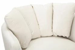 Poltrona Foster, 88x77 h74 cm, Crema e Oro<Dmora Best
