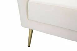 Poltrona Foster, 88x77 h74 cm, Crema e Oro<Dmora Best
