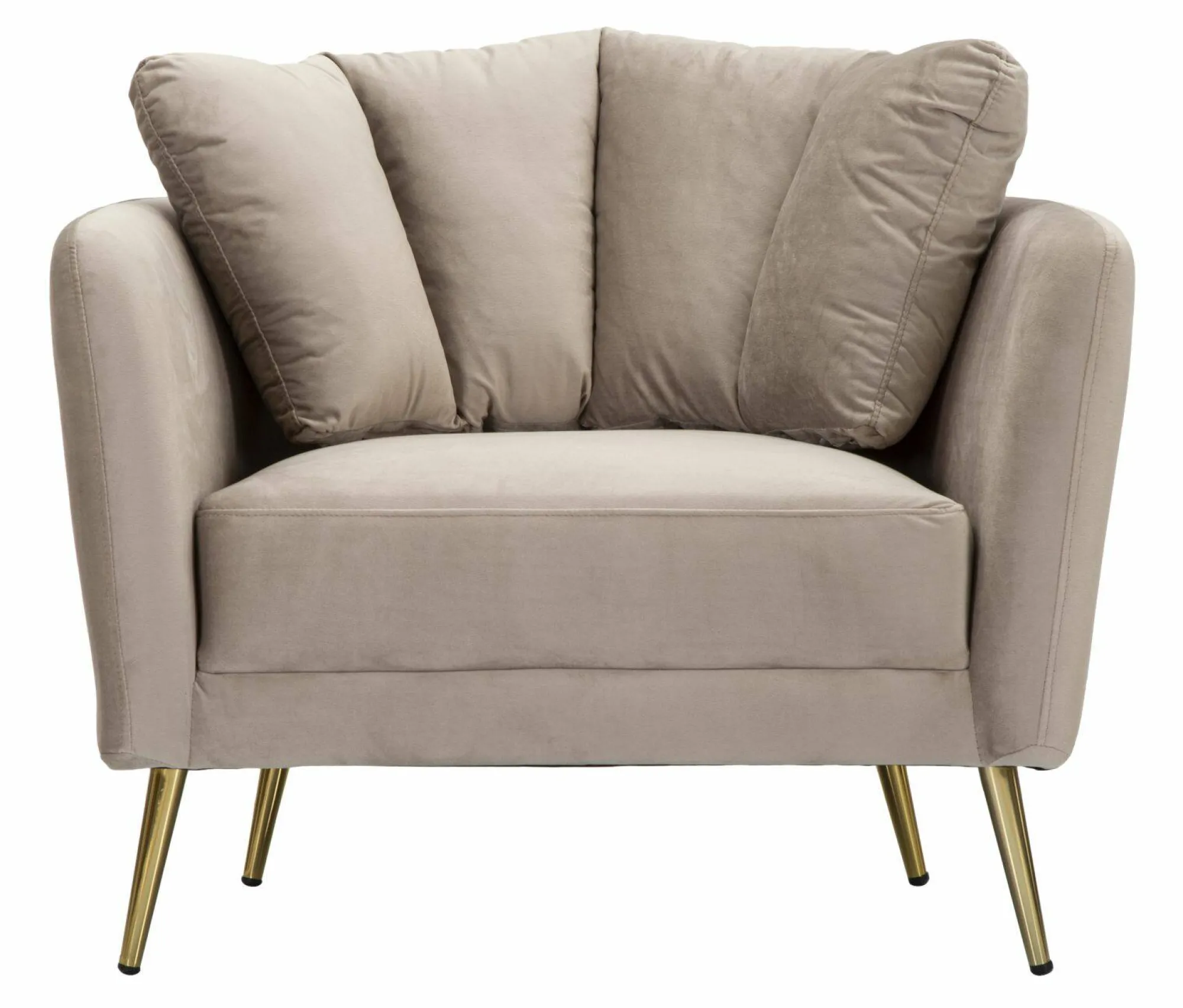 Poltrona Foster, 88x77 h74 cm, Grigio e Oro<Dmora Sale