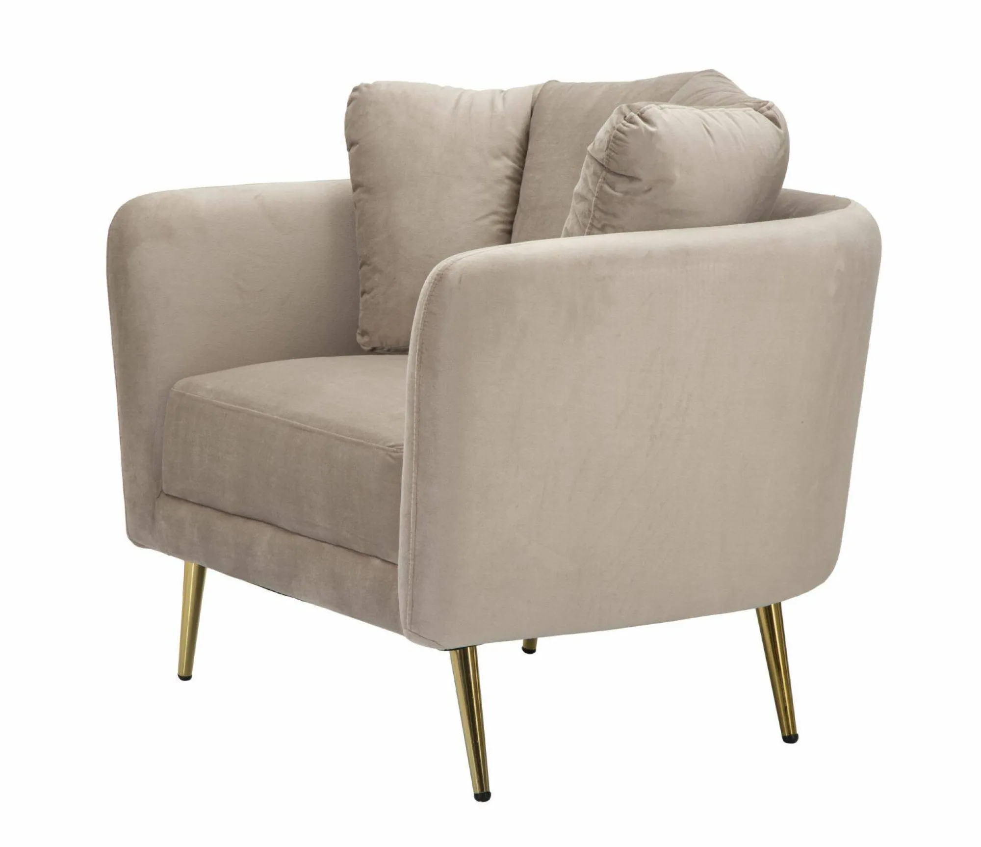 Poltrona Foster, 88x77 h74 cm, Grigio e Oro<Dmora Sale