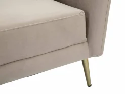 Poltrona Foster, 88x77 h74 cm, Grigio e Oro<Dmora Sale
