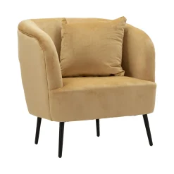 Poltrona Landi, 73x66 h78 cm, Marrone e Nero<Dmora Outlet