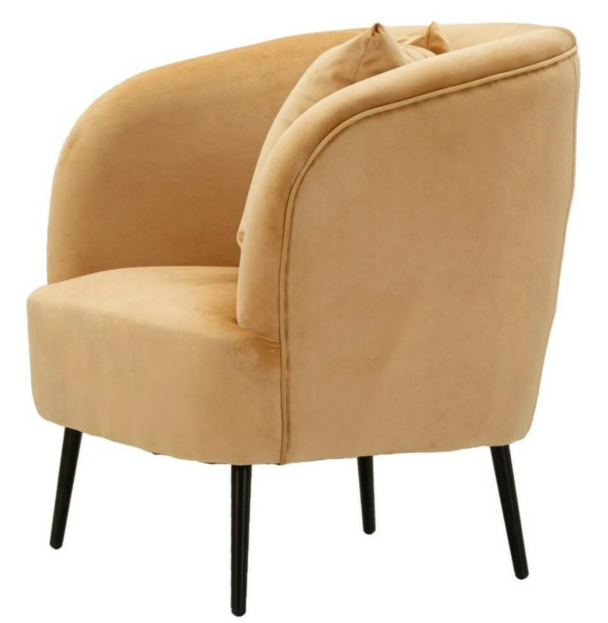 Poltrona Landi, 73x66 h78 cm, Marrone e Nero<Dmora Outlet
