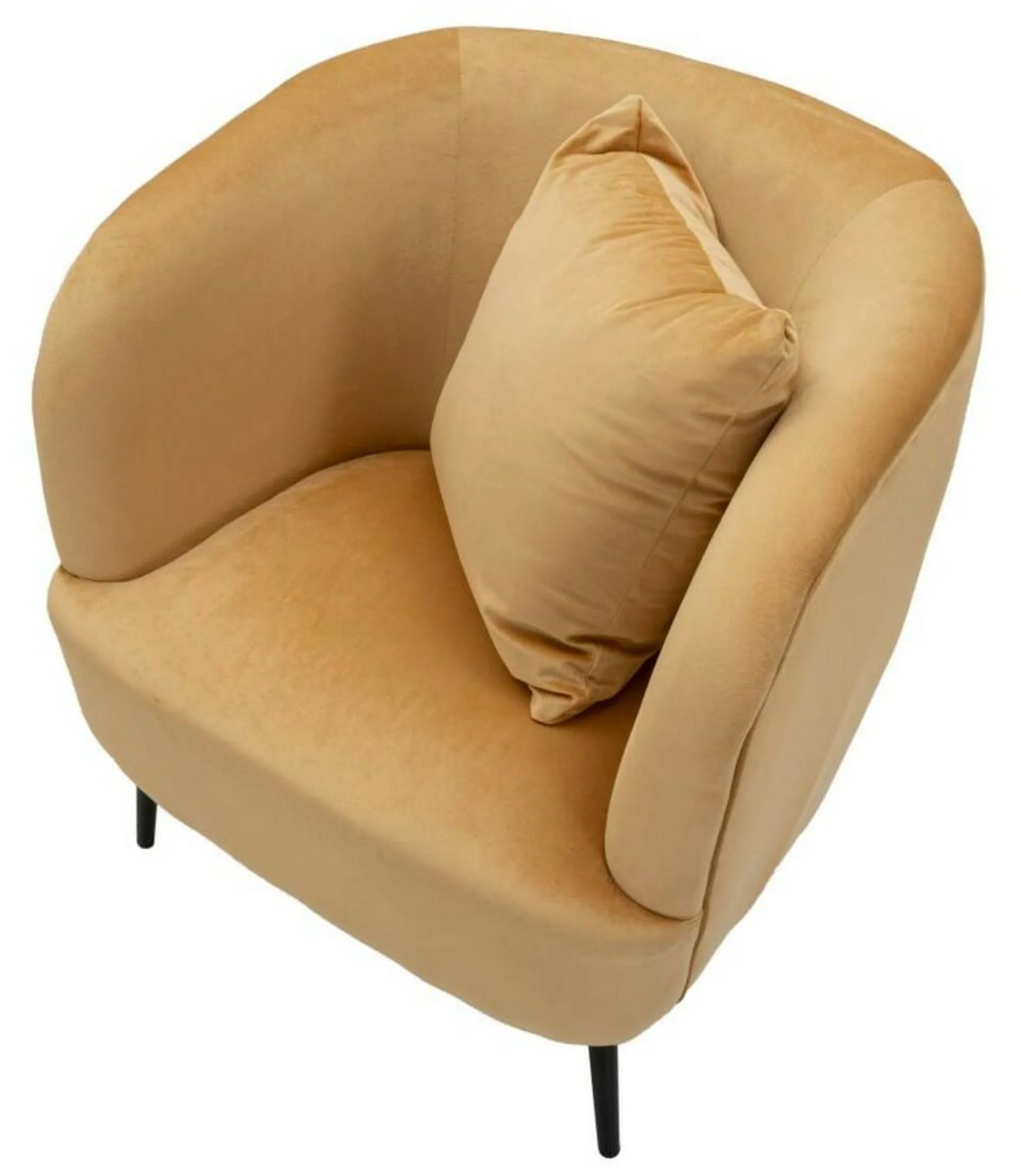 Poltrona Landi, 73x66 h78 cm, Marrone e Nero<Dmora Outlet