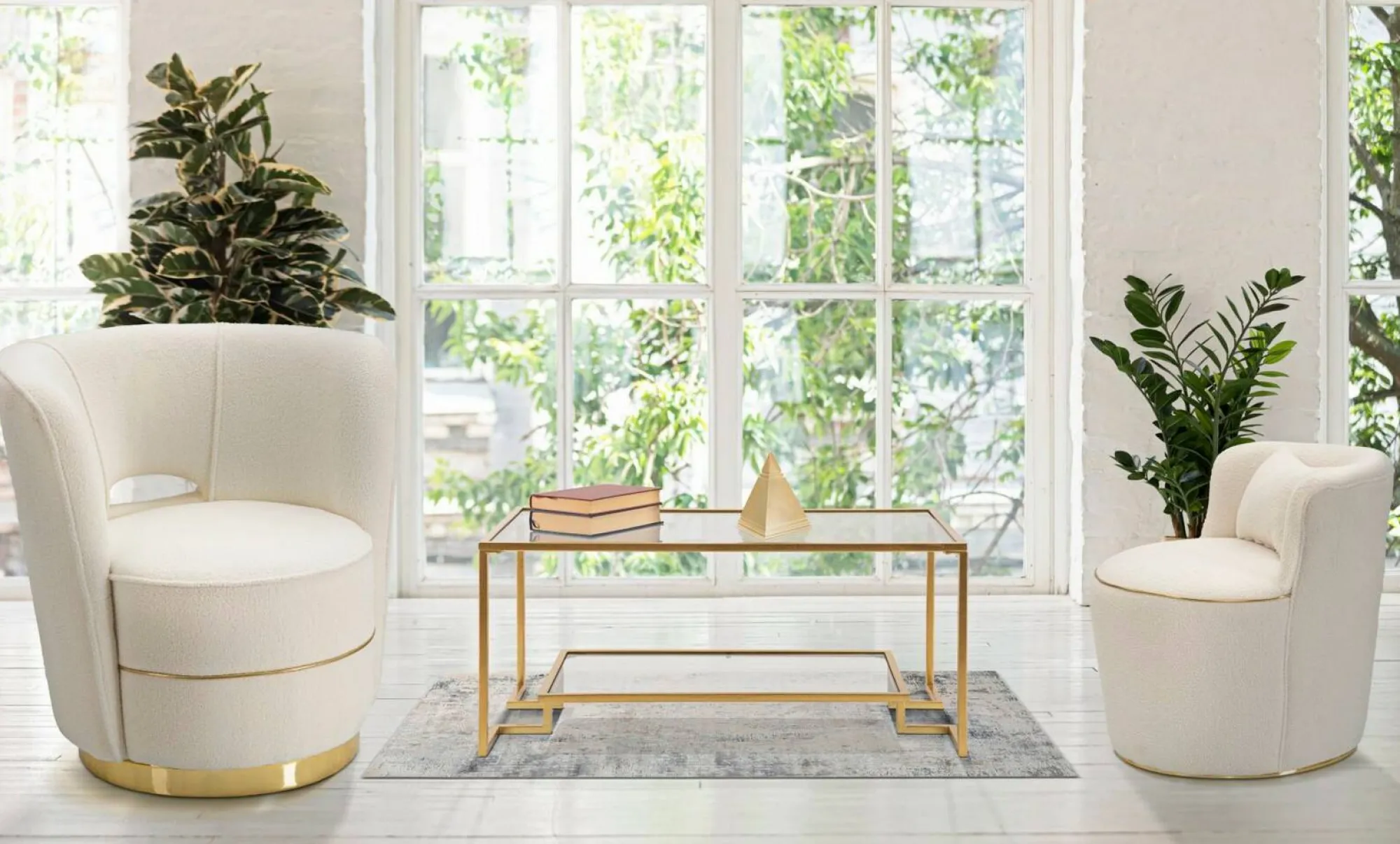 Poltrona Pratesi, 63x68 h69 cm, Crema e Oro<Dmora Flash Sale