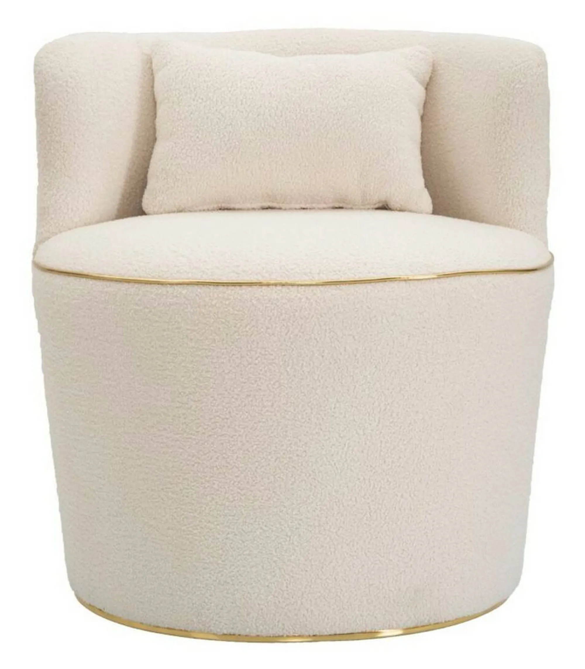 Poltrona Pratesi, 63x68 h69 cm, Crema e Oro<Dmora Flash Sale