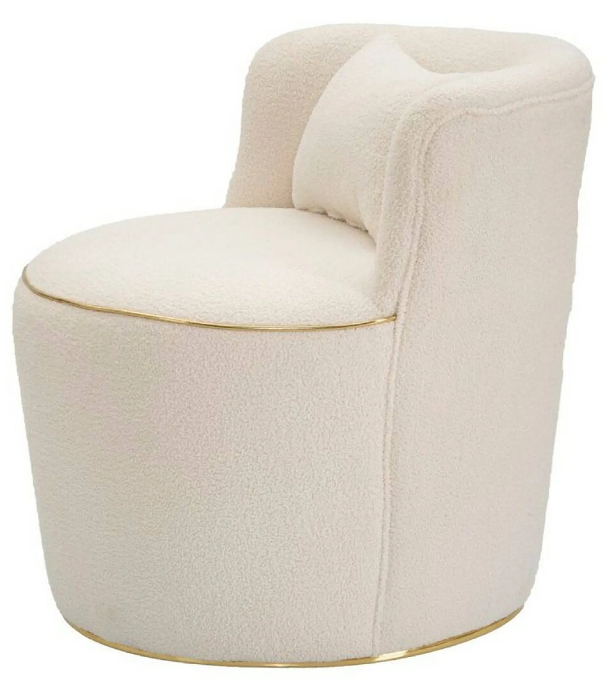 Poltrona Pratesi, 63x68 h69 cm, Crema e Oro<Dmora Flash Sale