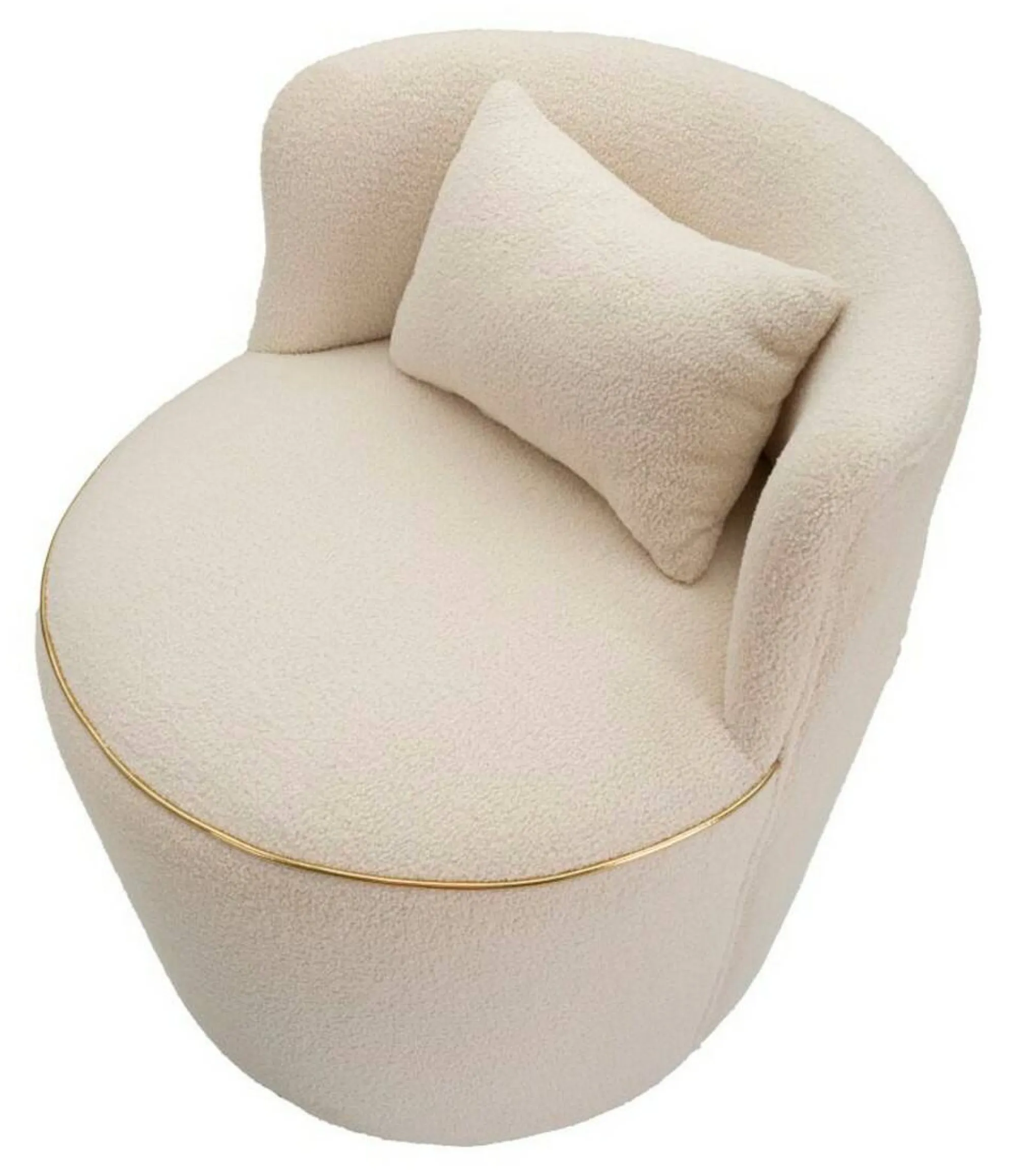 Poltrona Pratesi, 63x68 h69 cm, Crema e Oro<Dmora Flash Sale