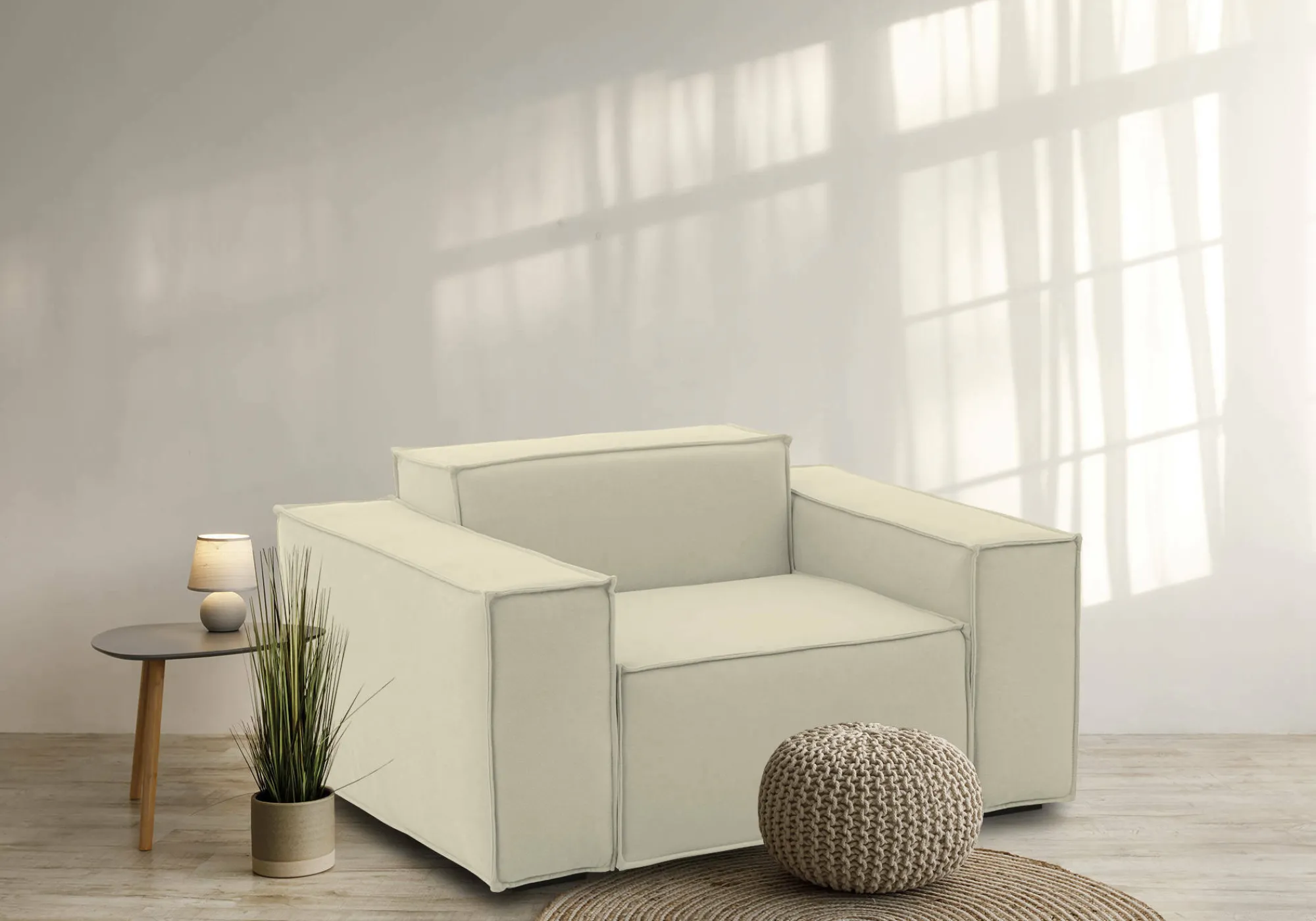 Poltrona Rodonite, Cm 160x95h70,<Dmora Sale