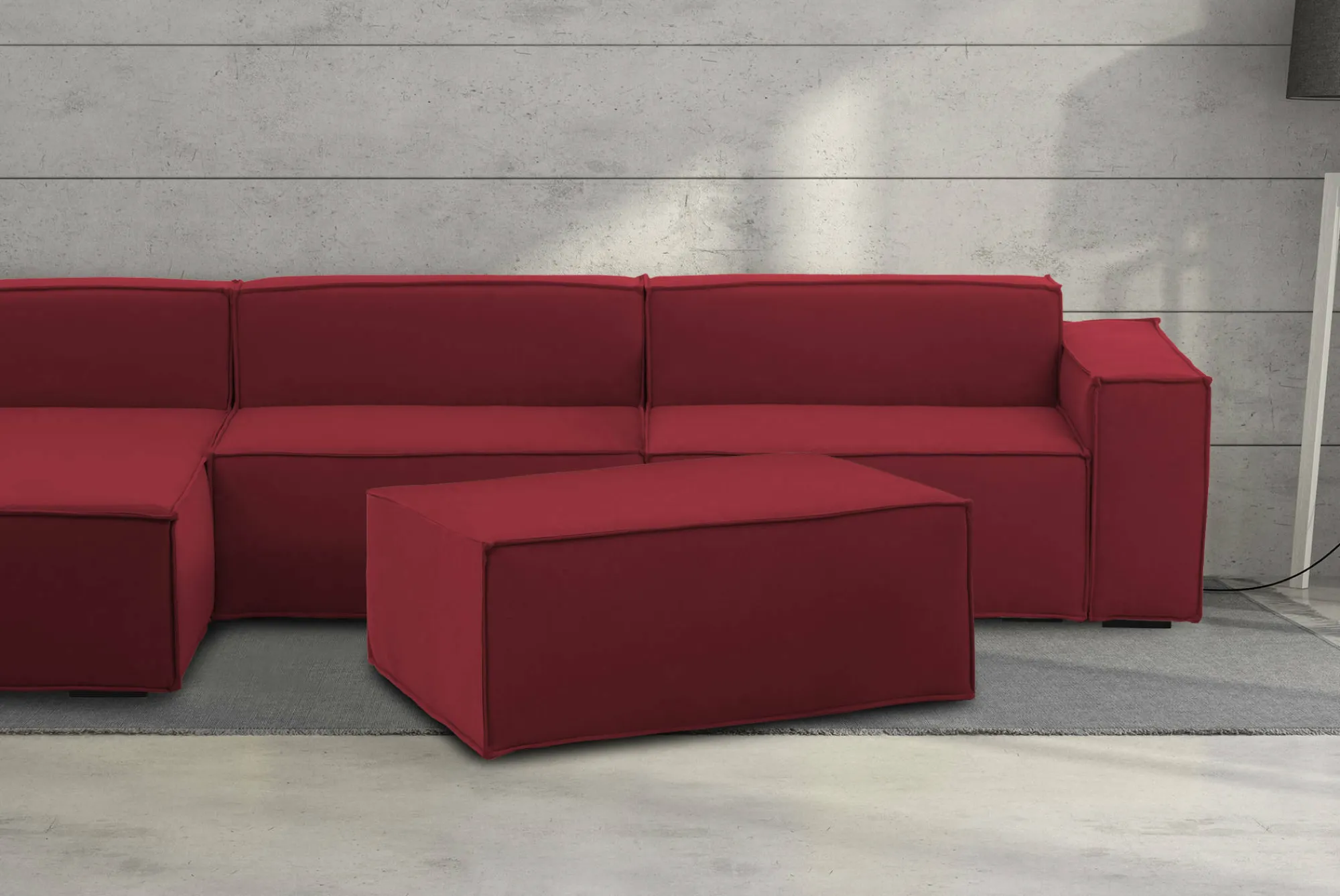 Pouf Assisi, Cm 100x70h43,<Dmora Flash Sale