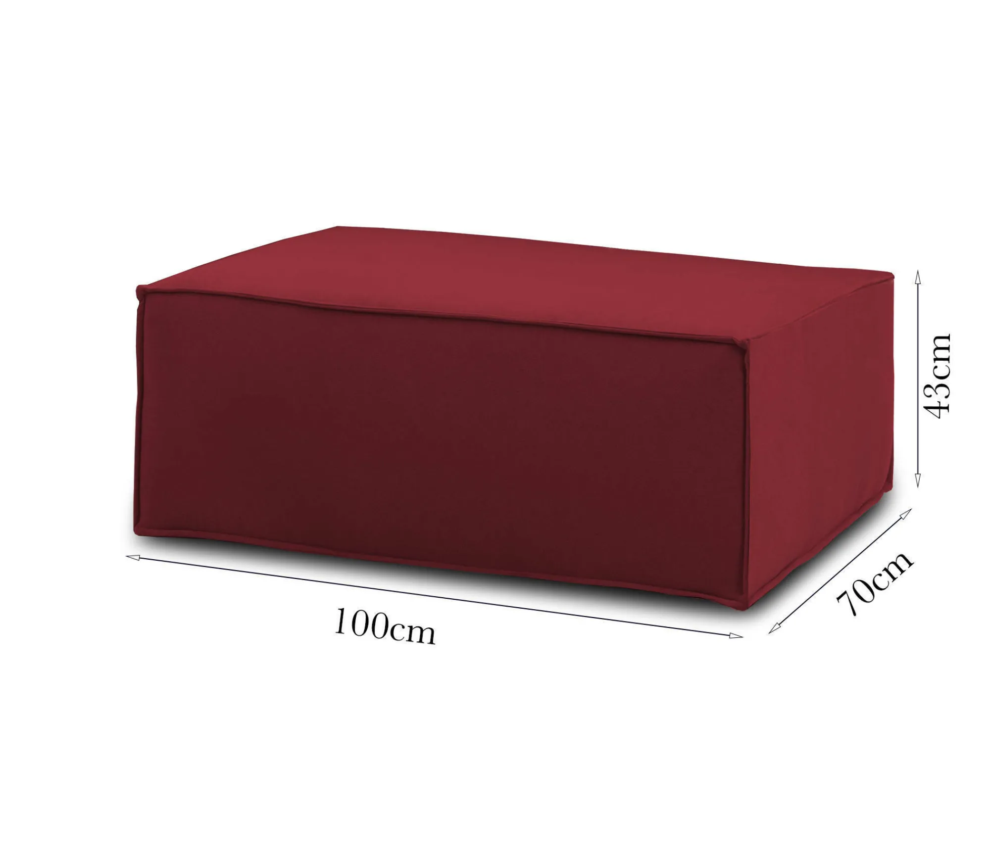 Pouf Assisi, Cm 100x70h43,<Dmora Flash Sale