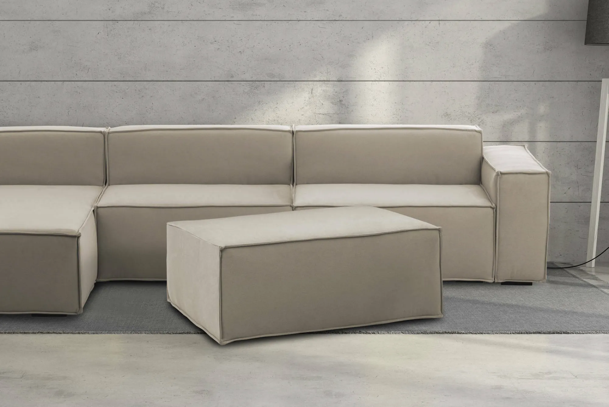 Pouf Assisi, Cm 100x70h43,<Dmora Sale