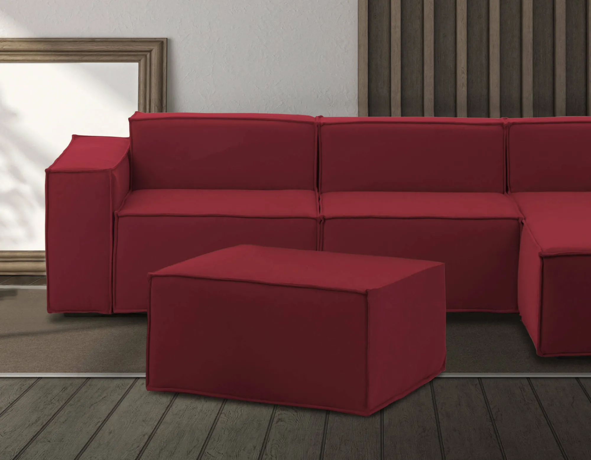 Pouf Avolasca, Cm 80x70h43,<Dmora Hot