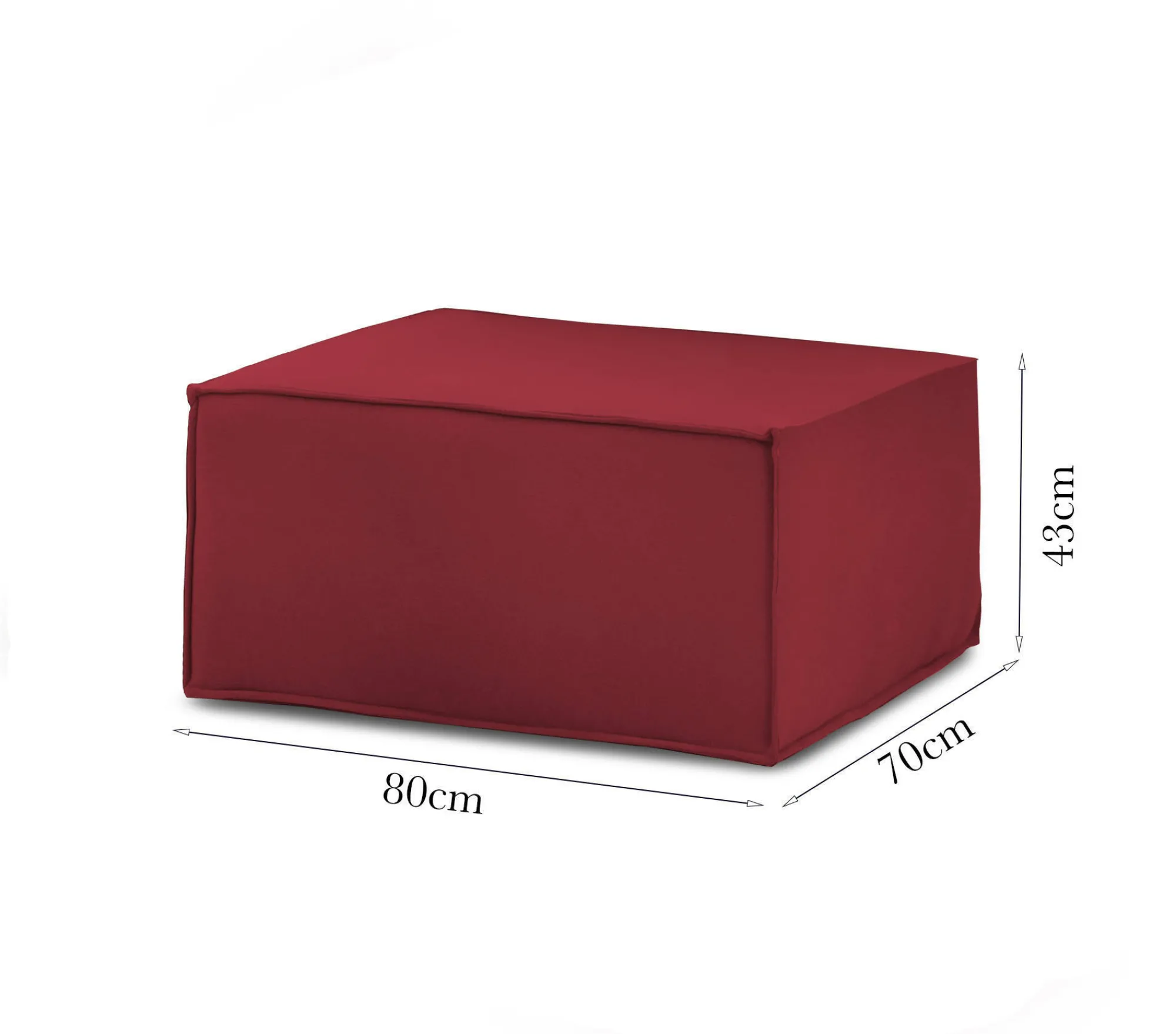 Pouf Avolasca, Cm 80x70h43,<Dmora Hot
