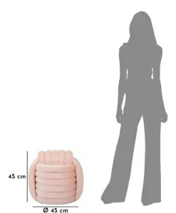 Pouf Bozzente, 45x45 h45 cm,<Dmora Cheap